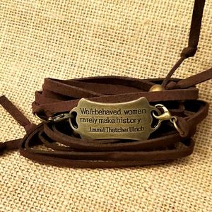 Boho Rarely Behaved Woman Suede Wrap Bracelet